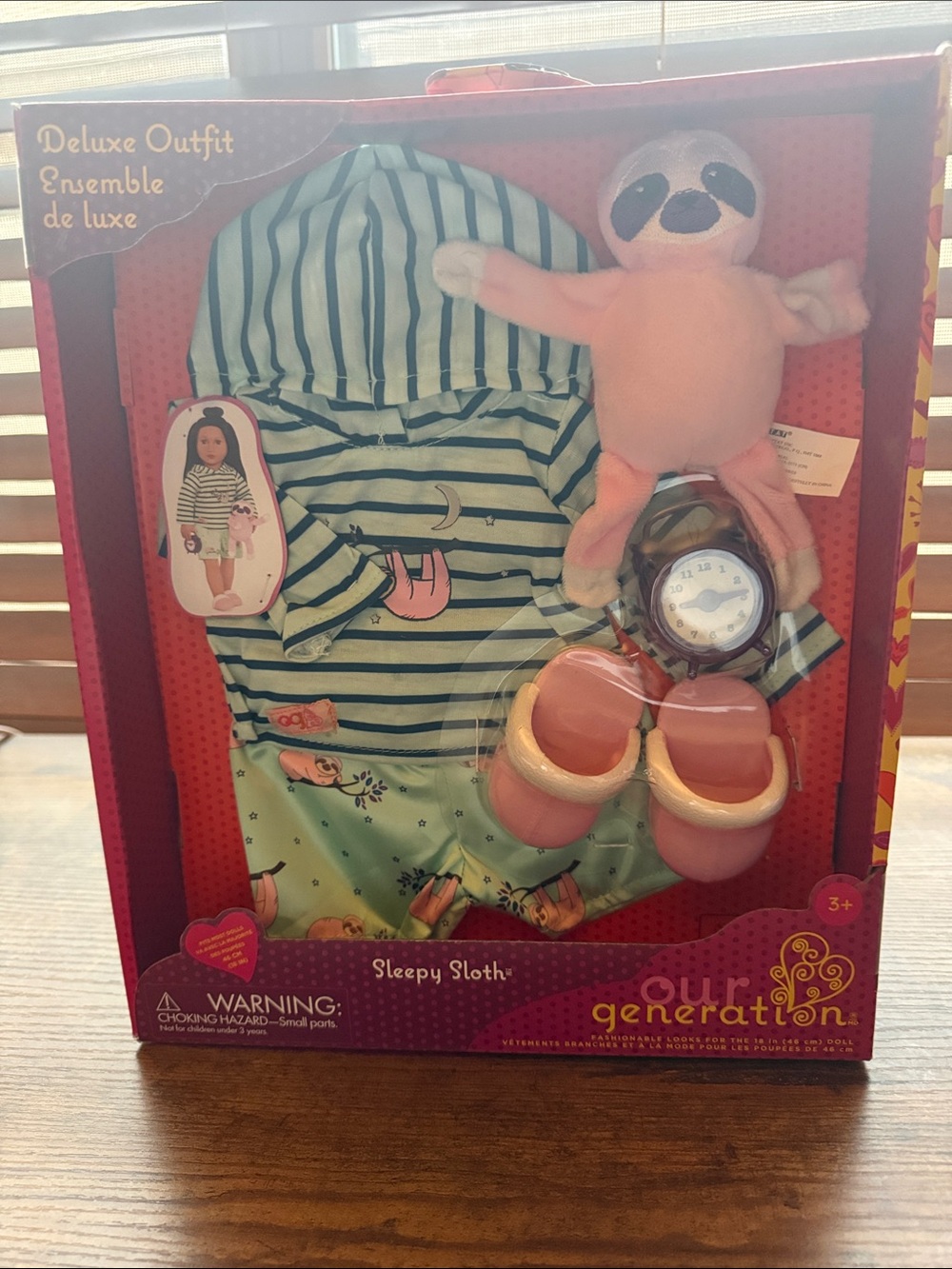 Our Generation Sleepy Sloth Deluxe Outfit – Pink & Mint